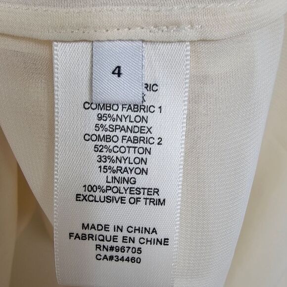 NWT Rebecca Taylor Chiffon and Lace Long Sleeve Blouse - Picture 11 of 13